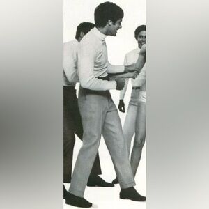 Vintage 60s Threadneedle Street Young Quinlan Green Perma Press Slacks - 34x30